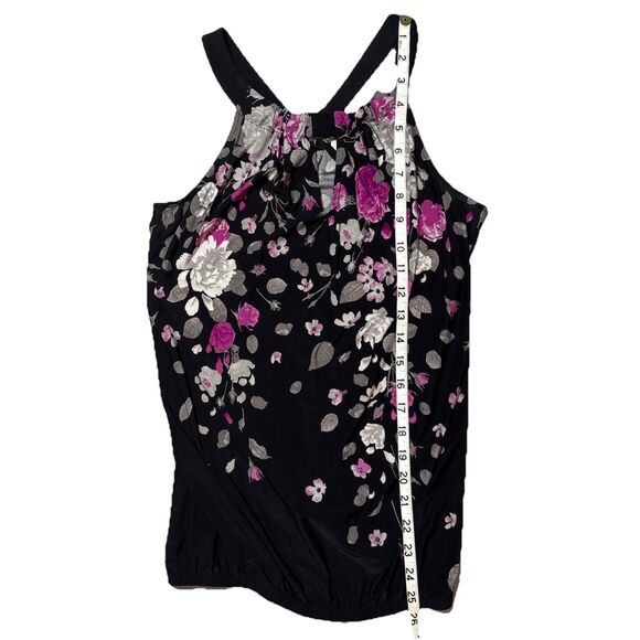 Womens SZ S razor back Floral Print Top tank Fairygrunge Whimsigoth - Picture 4 of 6